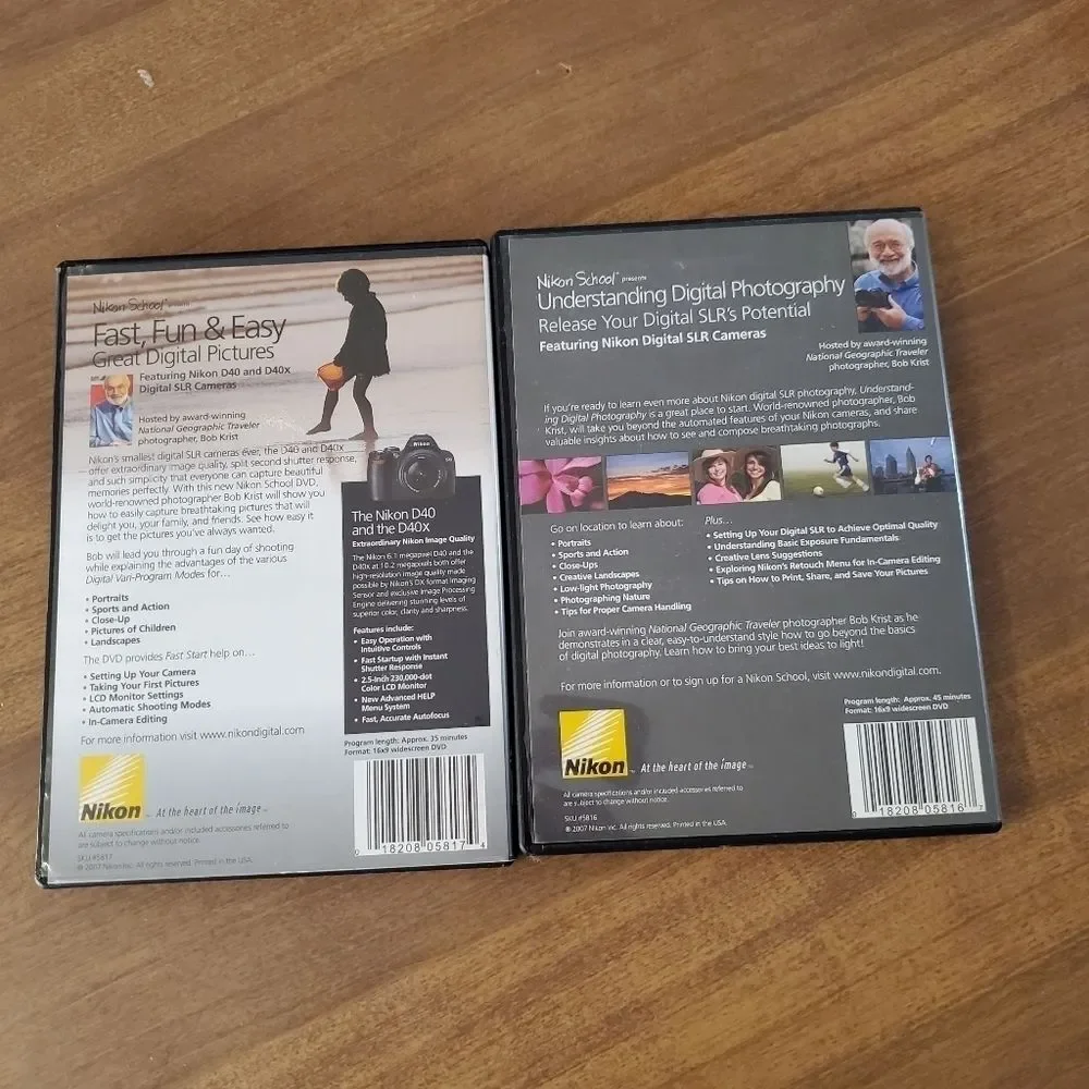 Nikon School 2 DVD Lot Understand Digital Photography Fast Fun Easy SLR Camera